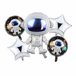 Foil Balloon - Astronaut,  5pcs./set